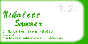 nikolett sammer business card